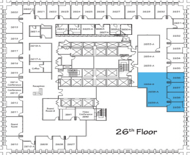 Picture Showing Office Layout of 1 Boston Place